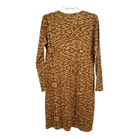 The Territory Ahead V-Neck Long Sleeve Cotton Print Dress Womens L - Picture 4 of 9